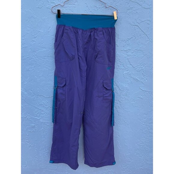 Zumba Womens Craveworthy Fitness Relaxed Cargo Pants Purple Sz M - Picture 3 of 16